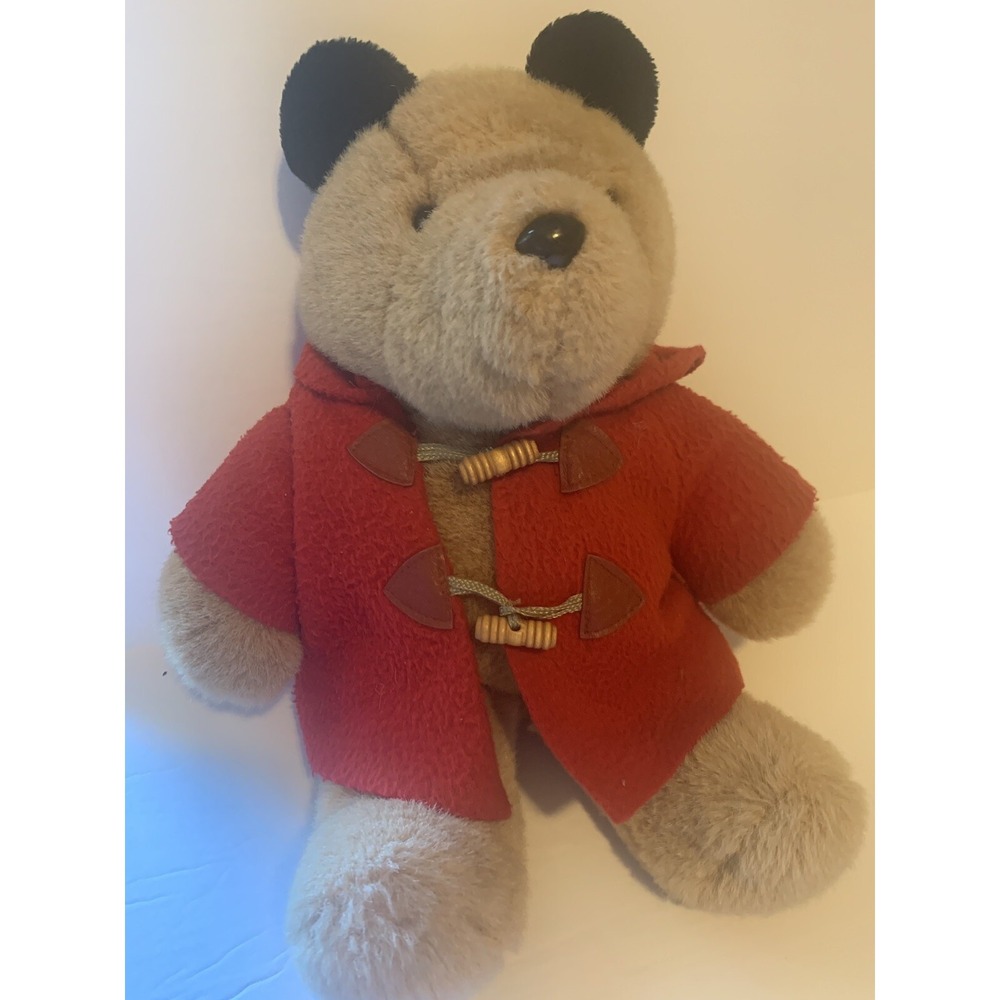 PADDINGTON BEAR Plush Toy Eden with Red Coat 15" Vintage 1988 Stuffed Animal